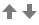 Up/down arrows Up/down arrows