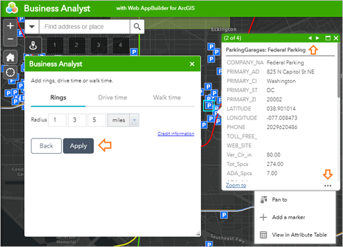 Viewing reports using the Business Analyst widget Viewing reports using the Business Analyst widget